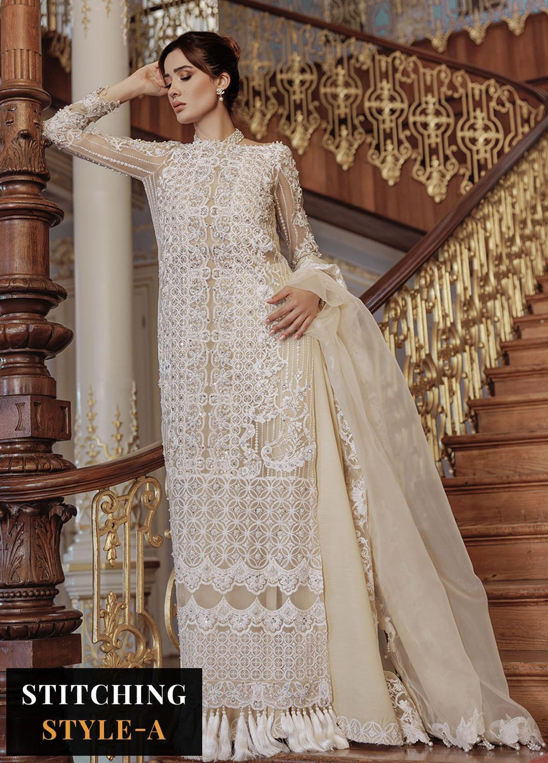 Lumiere By Saira Rizwan Embroidered Organza Suits Unstitched 4 Piece SR23LF SR-04 Daisy - Festive Collection