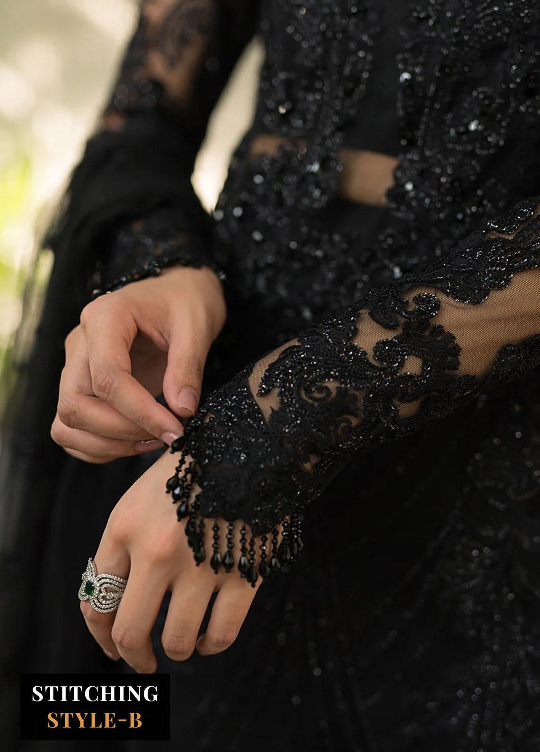 Lumiere By Saira Rizwan Embroidered Net Suits Unstitched 4 Piece SR23LF SR-05 Stela - Festive Collection