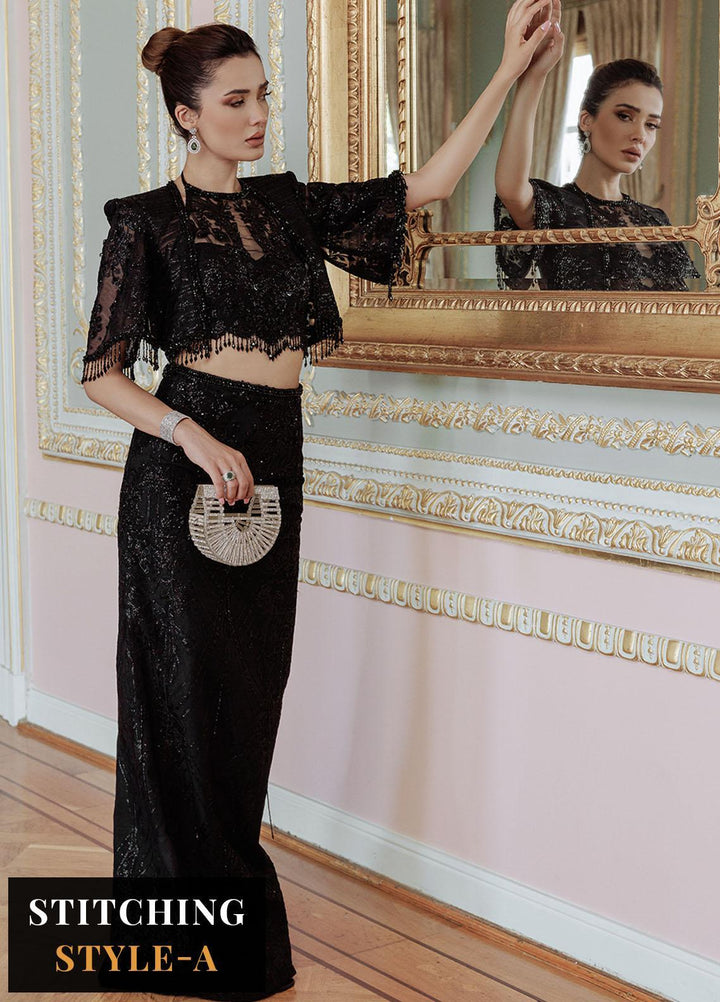 Lumiere By Saira Rizwan Embroidered Net Suits Unstitched 4 Piece SR23LF SR-05 Stela - Festive Collection