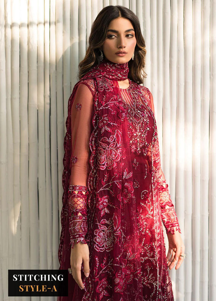 Lumiere By Saira Rizwan Embroidered Net Suits Unstitched 4 Piece SR23LF SR-06 Remy - Festive Collection