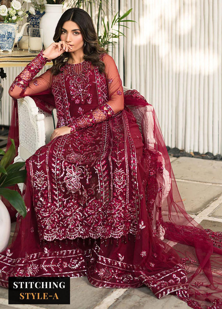 Lumiere By Saira Rizwan Embroidered Net Suits Unstitched 4 Piece SR23LF SR-06 Remy - Festive Collection