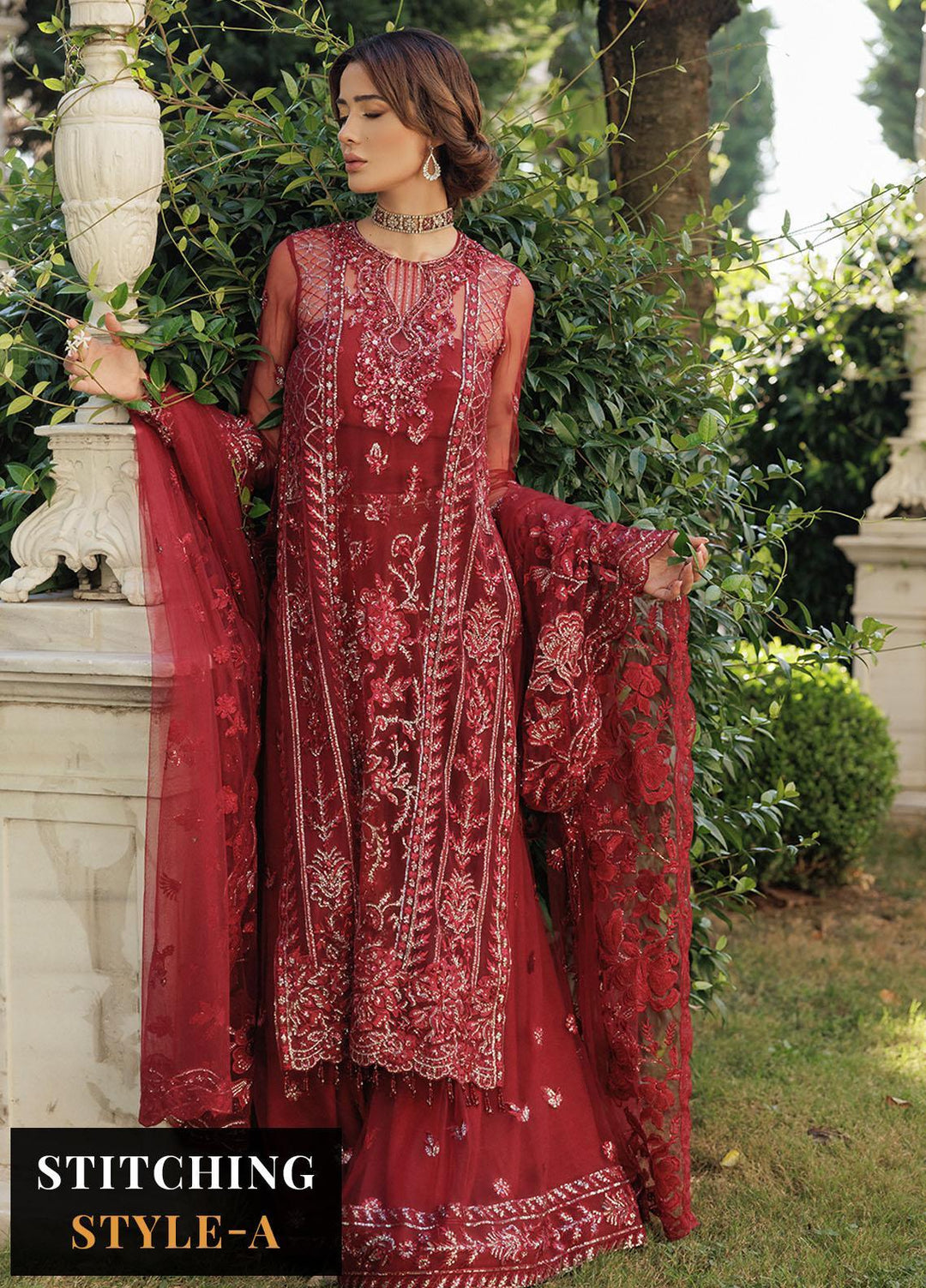 Lumiere By Saira Rizwan Embroidered Net Suits Unstitched 4 Piece SR23LF SR-06 Remy - Festive Collection
