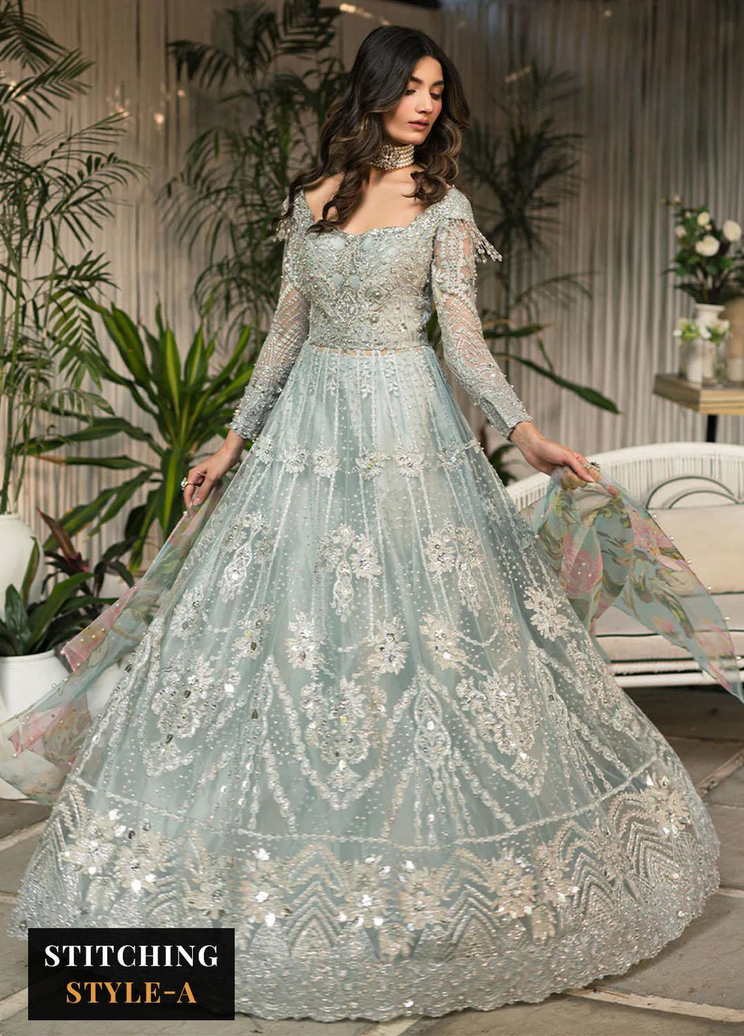 Lumiere By Saira Rizwan Embroidered Net Suits Unstitched 4 Piece SR23LF SR-07 Amu - Festive Collection