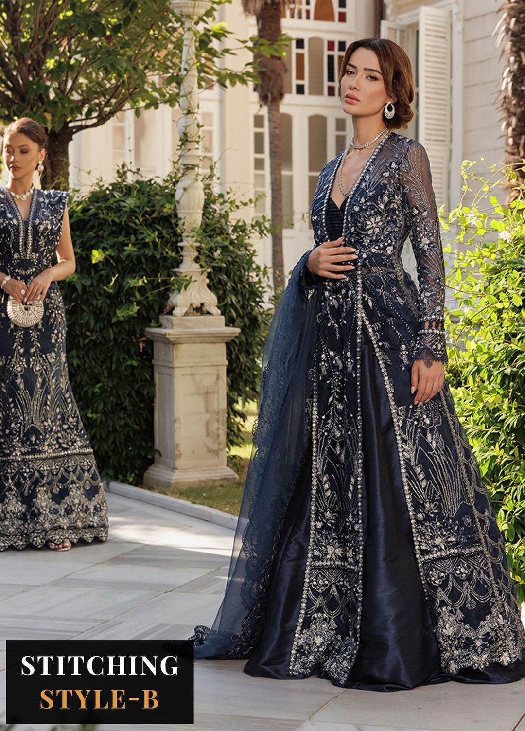 Lumiere By Saira Rizwan Embroidered Organza Suits Unstitched 4 Piece SR23LF SR-08 Shay - Festive Collection