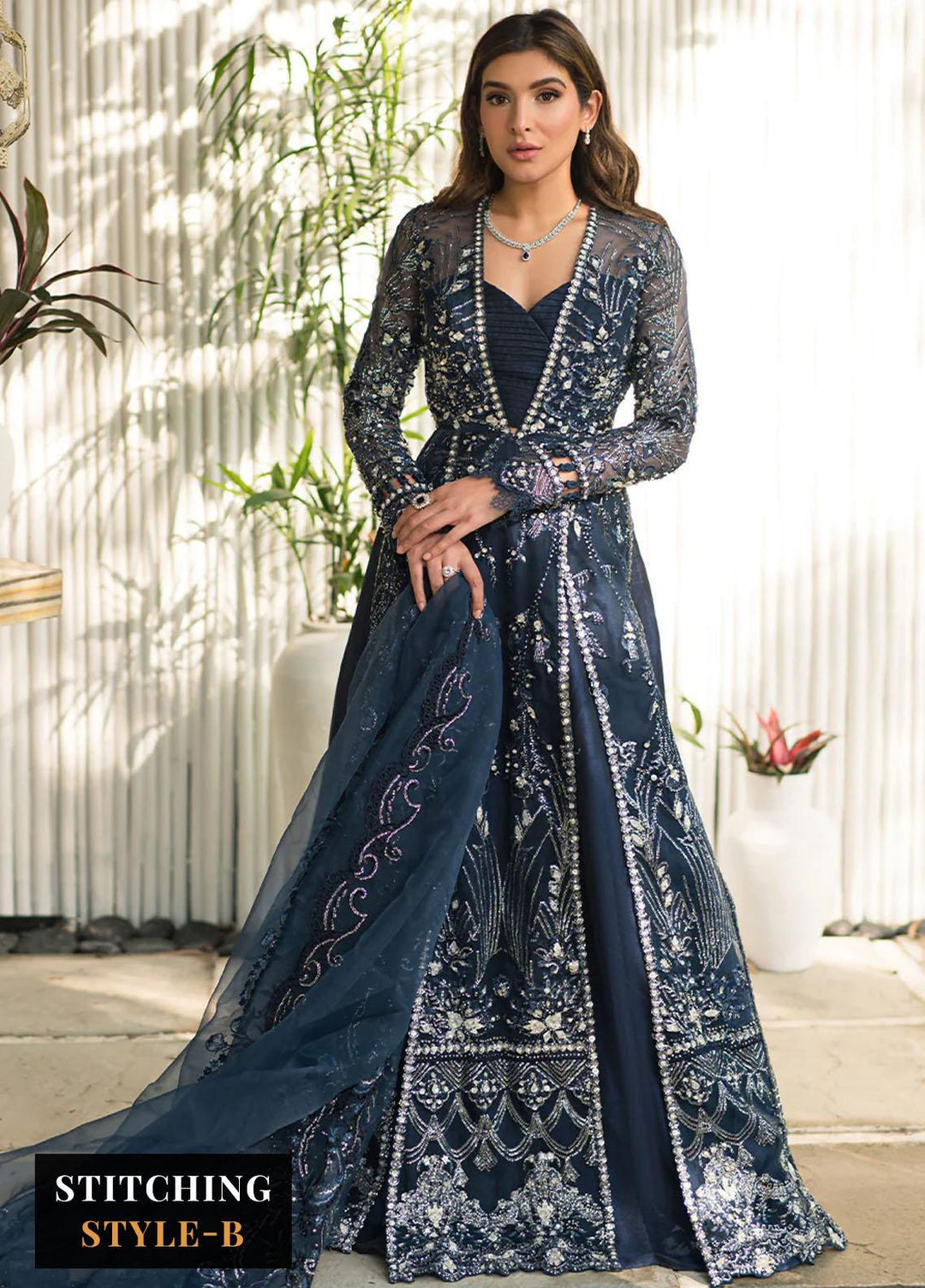 Lumiere By Saira Rizwan Embroidered Organza Suits Unstitched 4 Piece SR23LF SR-08 Shay - Festive Collection