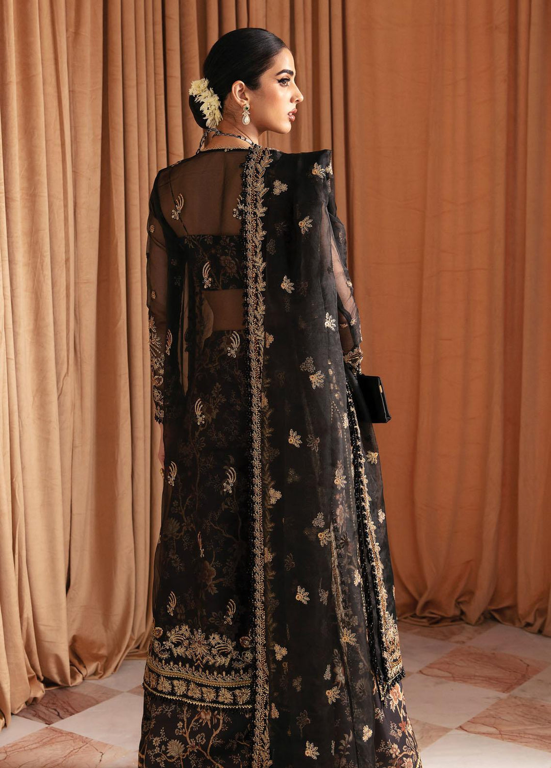 Luminara By Ayzel Embroidered Organza Suits Unstitched 3 Piece AAF23L Dusk - Wedding Collection