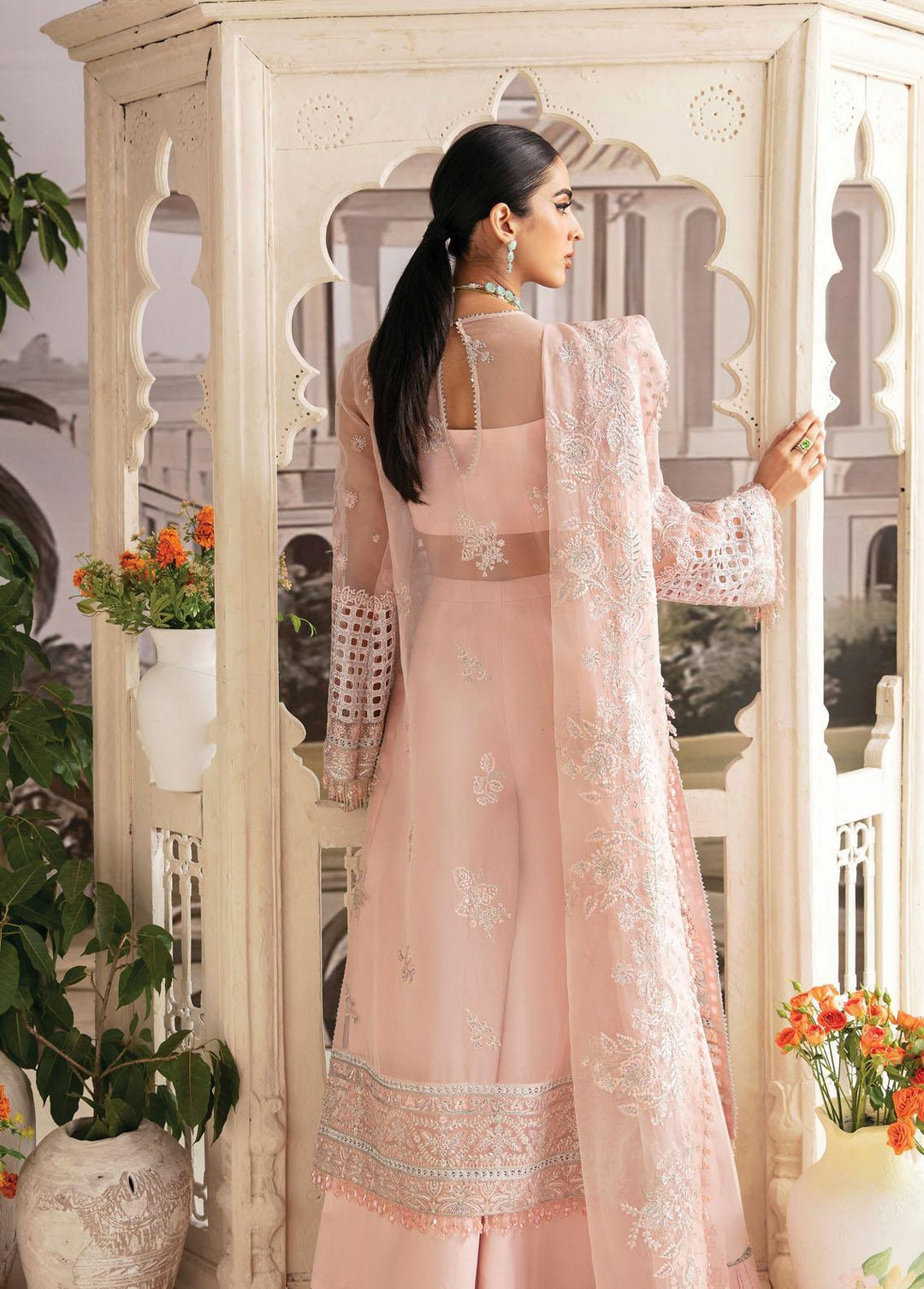Luminara By Ayzel Embroidered Organza Suits Unstitched 3 Piece AAF23L Gaura - Wedding Collection