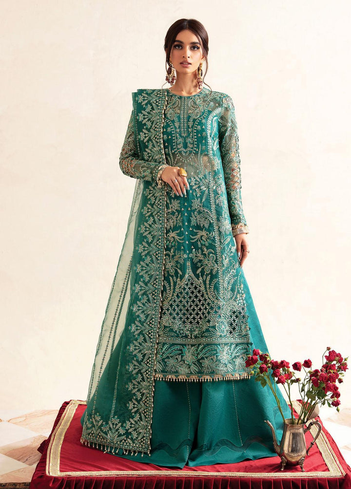 Luminara By Ayzel Embroidered Organza Suits Unstitched 3 Piece AAF23L Peridot - Wedding Collection