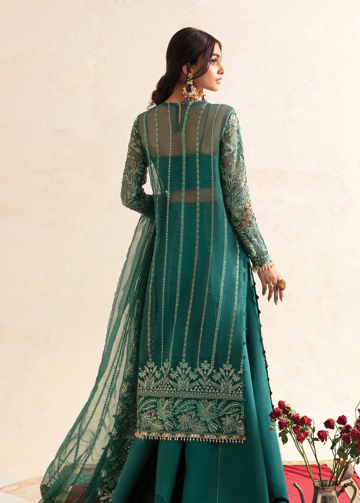 Luminara By Ayzel Embroidered Organza Suits Unstitched 3 Piece AAF23L Peridot - Wedding Collection
