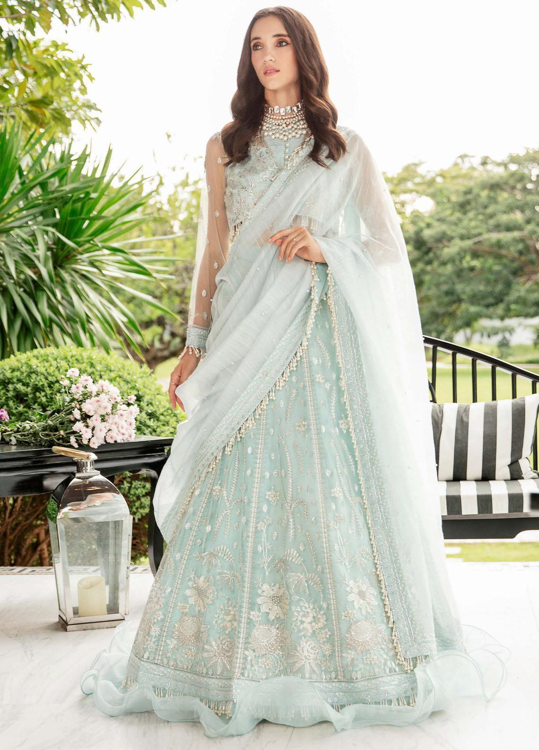 Luminous By Saad Shaikh Embroidered Net Suits Unstitched 4 Piece SSK23L Aaila - Formal Collection