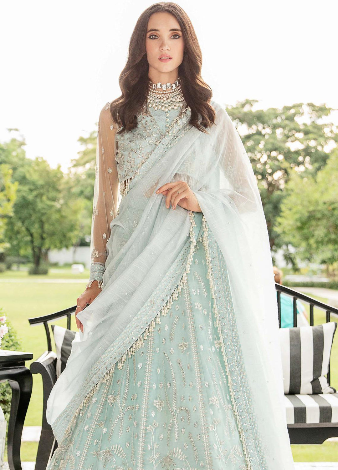 Luminous By Saad Shaikh Embroidered Net Suits Unstitched 4 Piece SSK23L Aaila - Formal Collection