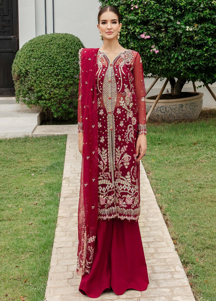 Luminous By Saad Shaikh Embroidered Organza Suits Unstitched 4 Piece SSK23L Ava - Formal Collection