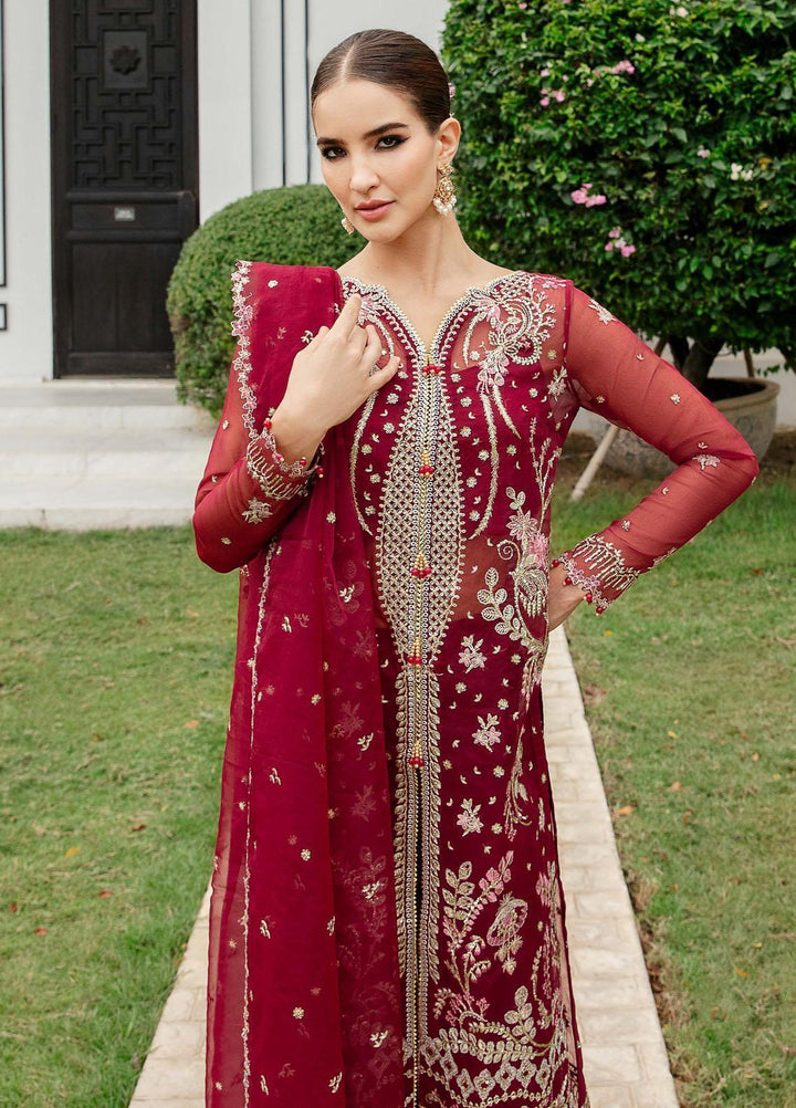 Luminous By Saad Shaikh Embroidered Organza Suits Unstitched 4 Piece SSK23L Ava - Formal Collection
