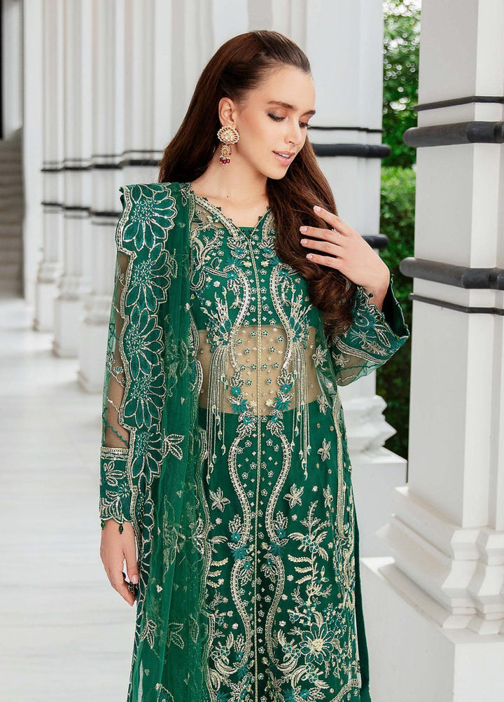 Luminous By Saad Shaikh Embroidered Net Suits Unstitched 4 Piece SSK23L Ravena - Formal Collection