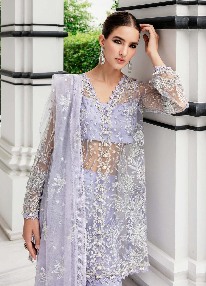 Luminous By Saad Shaikh Embroidered Net Suits Unstitched 4 Piece SSK23L Zarin - Formal Collection