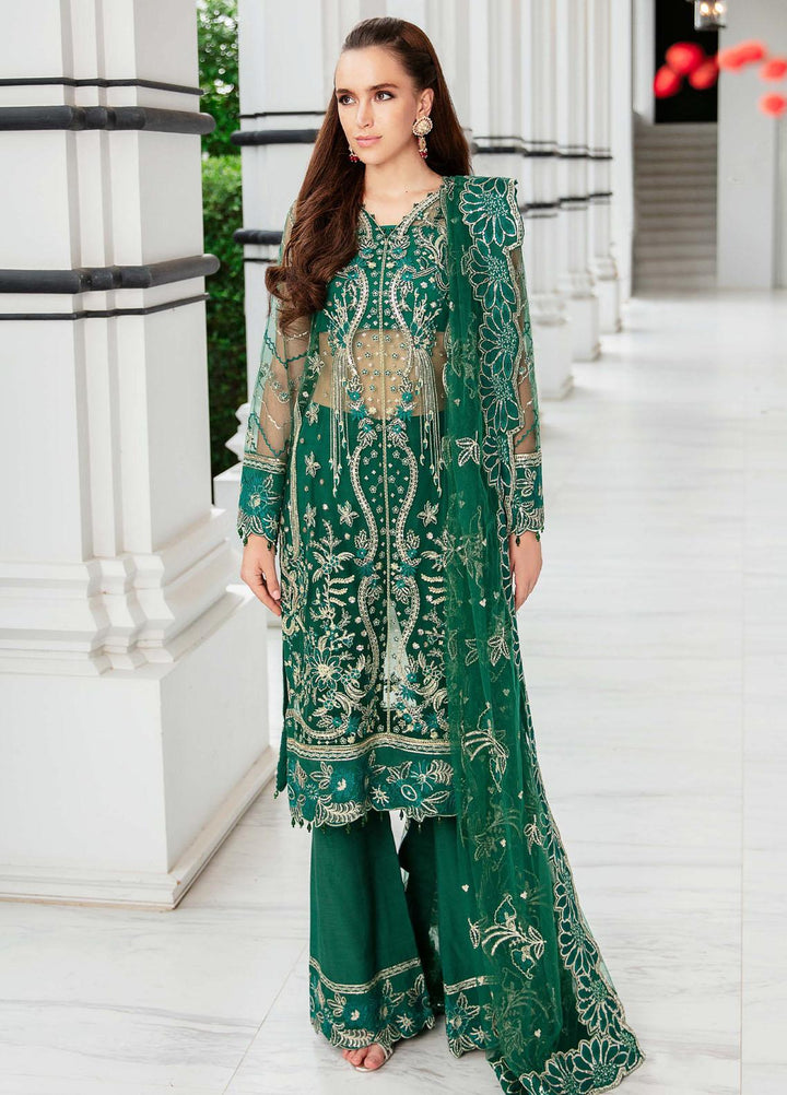 Luminous By Saad Shaikh Embroidered Net Suits Unstitched 4 Piece SSK23L Ravena - Formal Collection