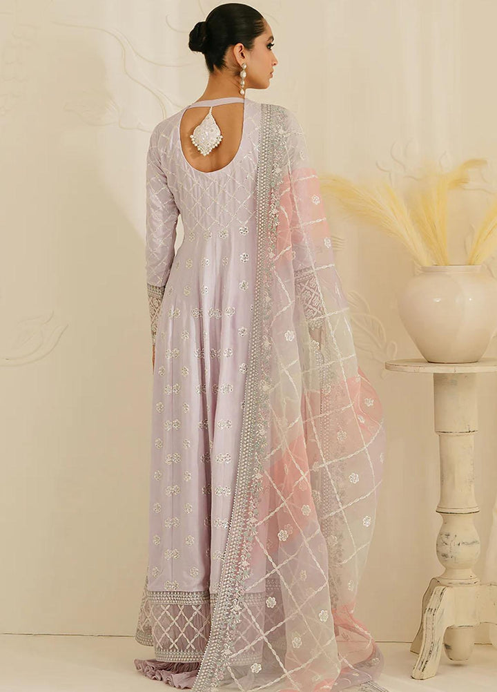 Luxe Atelier By Cross Stitch Embroidered Silk Suits Unstitched 3 Piece CS23LALU D-06 Pastel Mauve - Luxury Collection