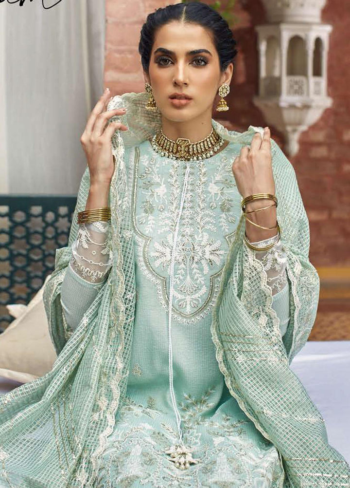 Luxe Atelier by Cross Stitch Embroidered Net Suits Unstitched 4 Piece CS22LA2 Floresence Glam - Luxury Collection