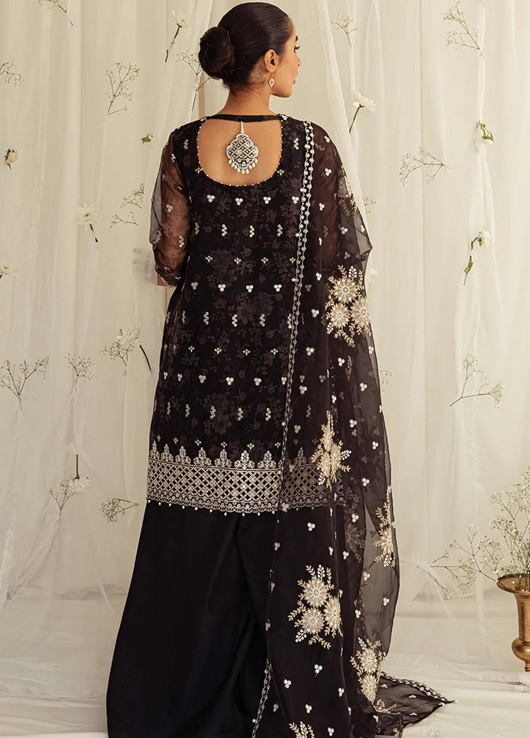 Luxe Atelier By Cross Stitch Embroidered Organza Suits Unstitched 4 Piece CS23LAL D-02 Wisteria Bella - Luxury Collection