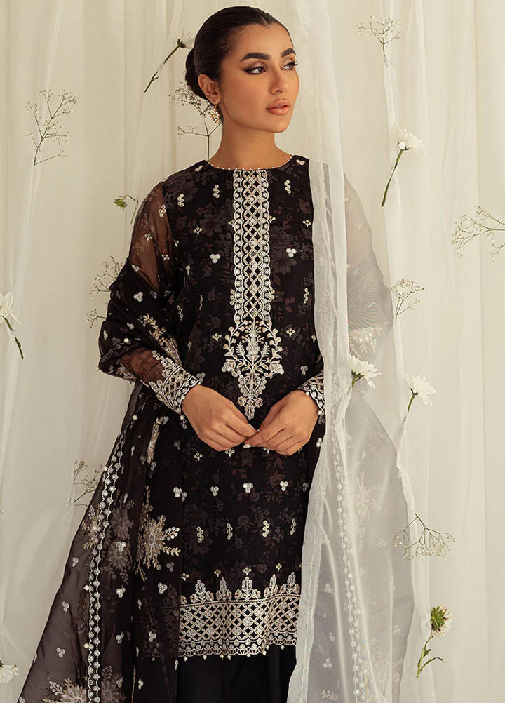Luxe Atelier By Cross Stitch Embroidered Organza Suits Unstitched 4 Piece CS23LAL D-02 Wisteria Bella - Luxury Collection