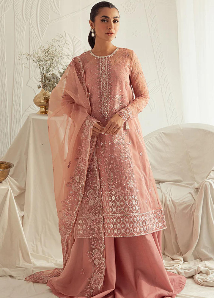 Luxe Atelier By Cross Stitch Embroidered Organza Suits Unstitched 4 Piece CS23LAL D-04 Cashmere Haze - Luxury Collection