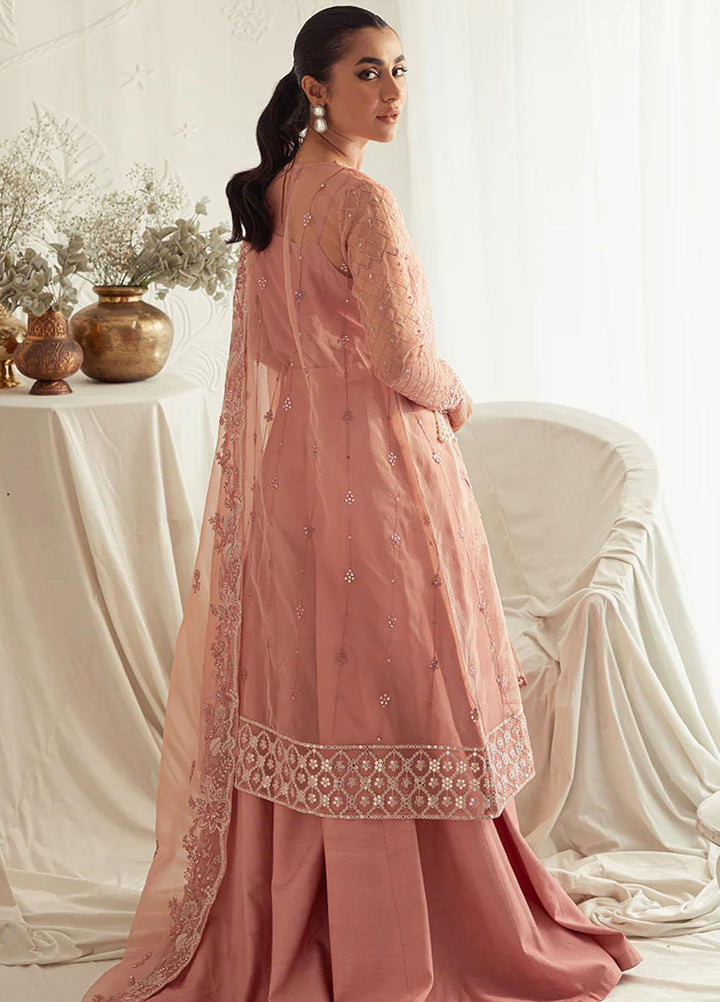 Luxe Atelier By Cross Stitch Embroidered Organza Suits Unstitched 4 Piece CS23LAL D-04 Cashmere Haze - Luxury Collection