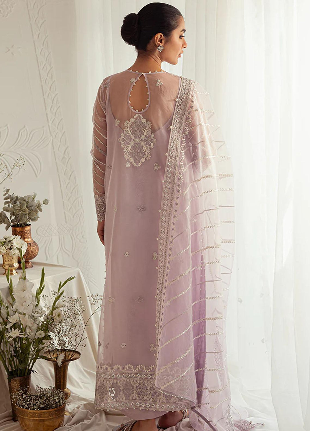 Luxe Atelier By Cross Stitch Embroidered Organza Suits Unstitched 4 Piece CS23LAL D-06 Chromatic Hue - Luxury Collection