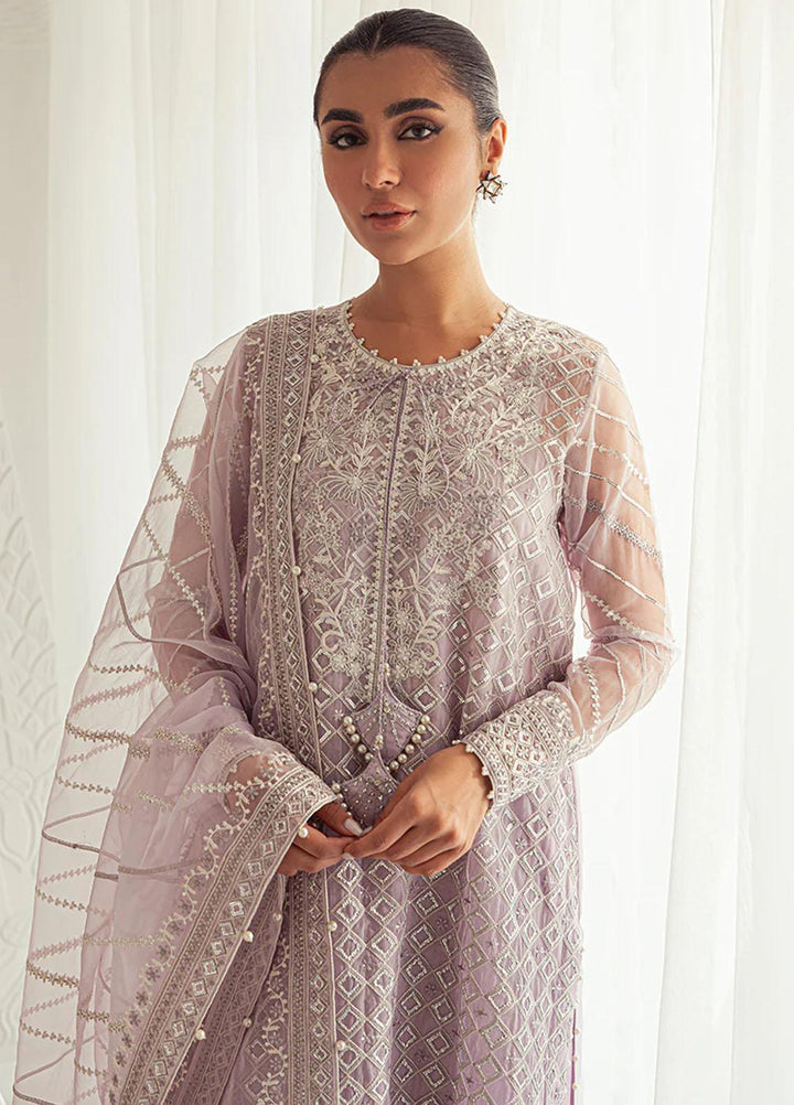 Luxe Atelier By Cross Stitch Embroidered Organza Suits Unstitched 4 Piece CS23LAL D-06 Chromatic Hue - Luxury Collection