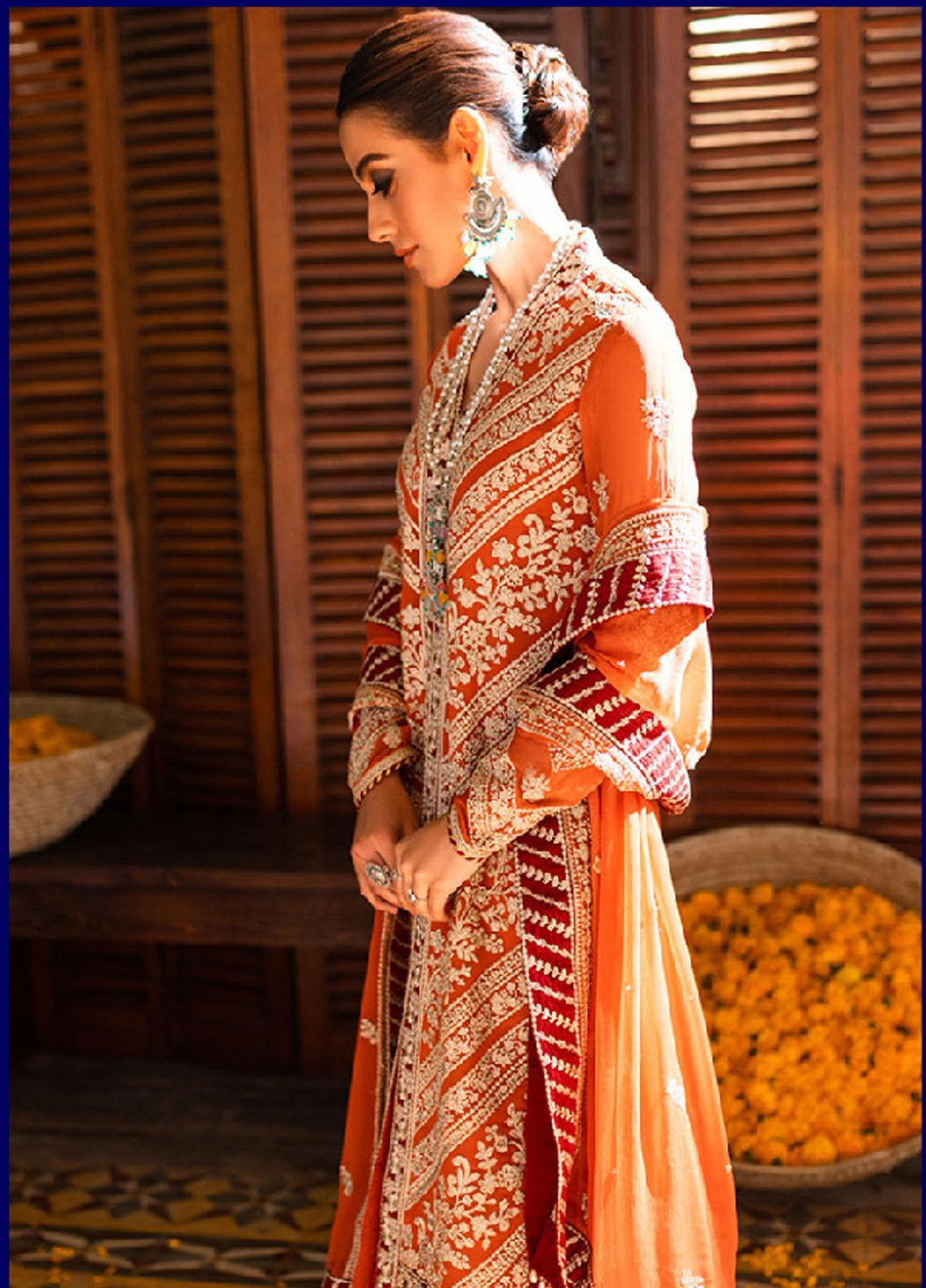 Luxe By Azure Embroidered Chiffon Suits Unstitched 3 Piece AZU23LE3 AS-115 Grandeur Glam - Festive Collection