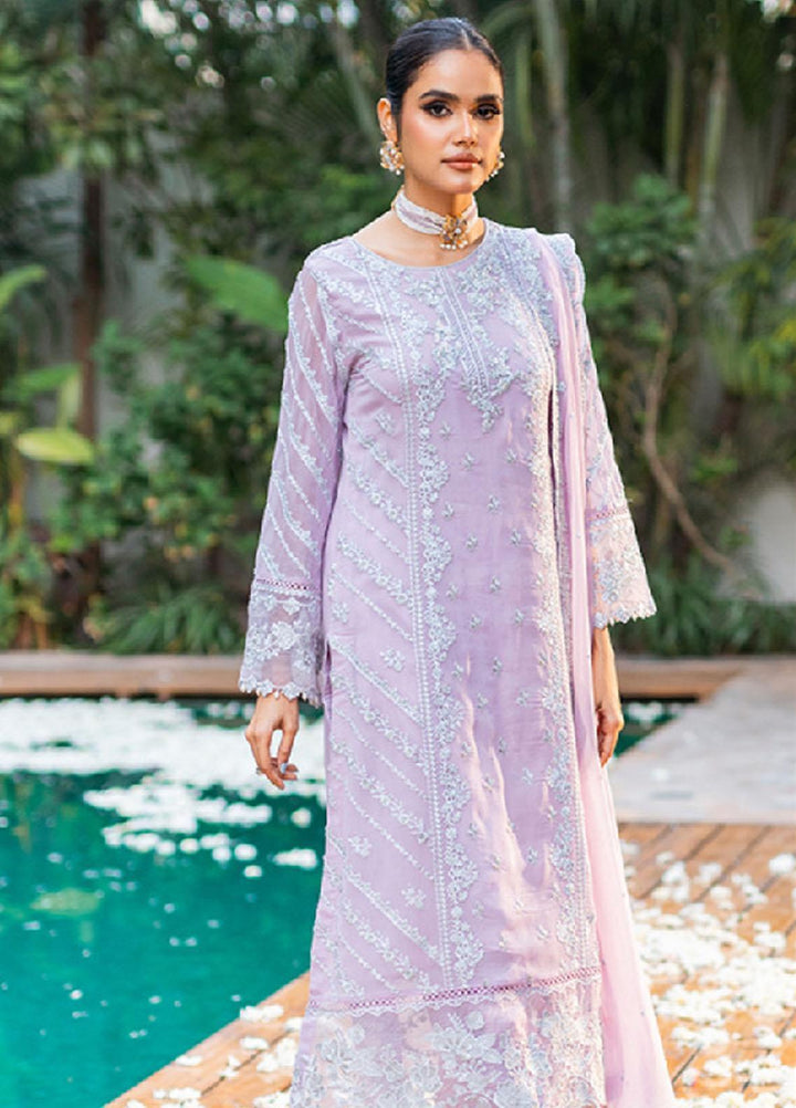 Luxe By Azure Embroidered Chiffon Suits Unstitched 3 Piece AZU23LE3 AS-117 Mastic Swan - Festive Collection