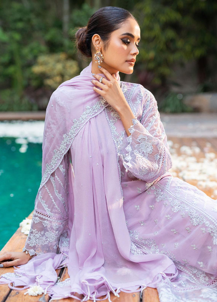 Luxe By Azure Embroidered Chiffon Suits Unstitched 3 Piece AZU23LE3 AS-117 Mastic Swan - Festive Collection