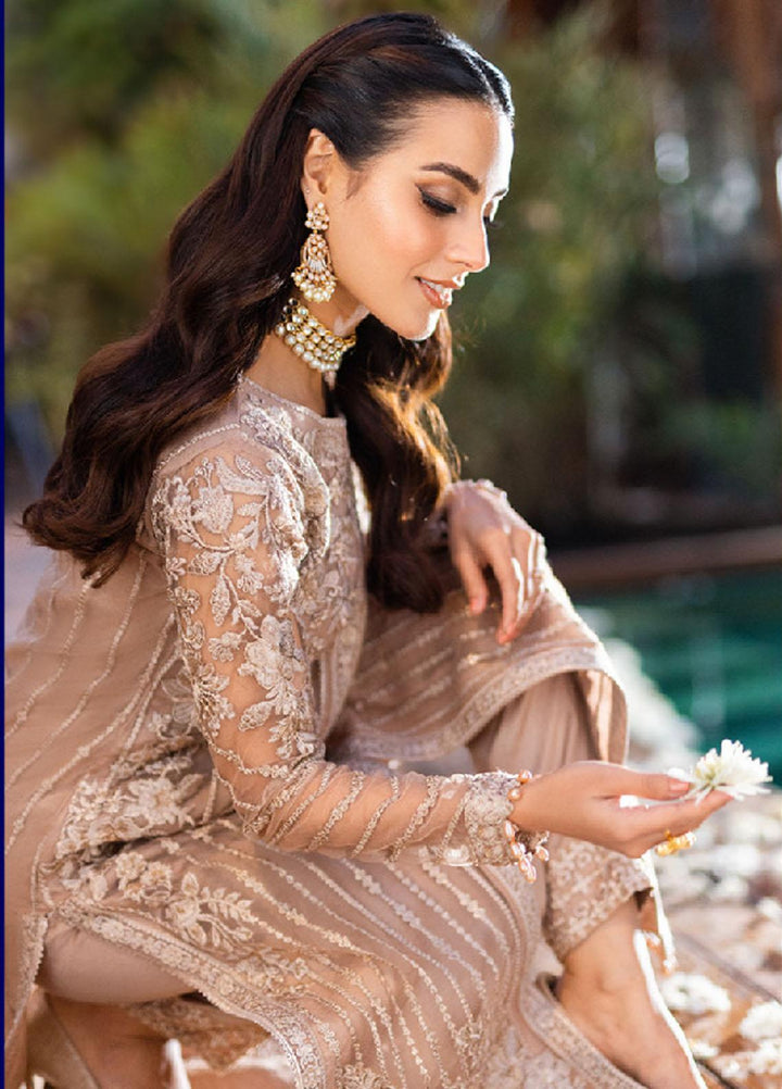 Luxe By Azure Embroidered Net Suits Unstitched 3 Piece AZU23LE3 AS-119 Star Dazzle - Festive Collection