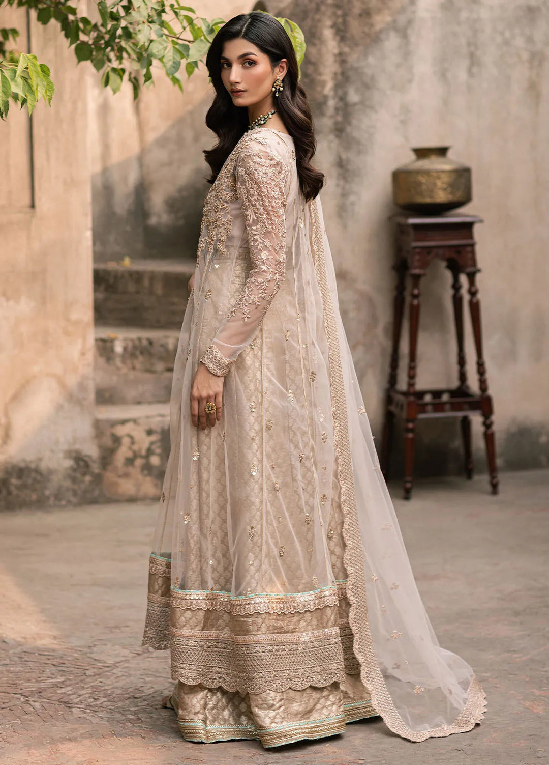 Luxe by Azure Embroidered Chiffon Suit Unstitched 3 Piece AZU24L Ethereal Majesty - Formal Collection