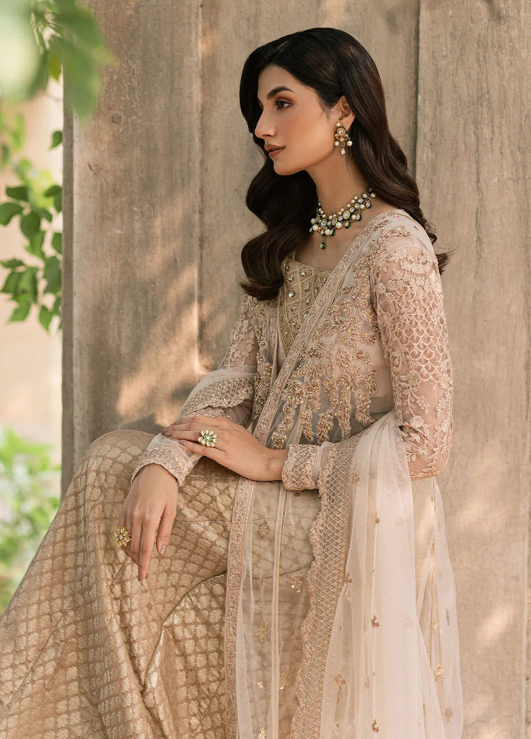 Luxe by Azure Embroidered Chiffon Suit Unstitched 3 Piece AZU24L Ethereal Majesty - Formal Collection