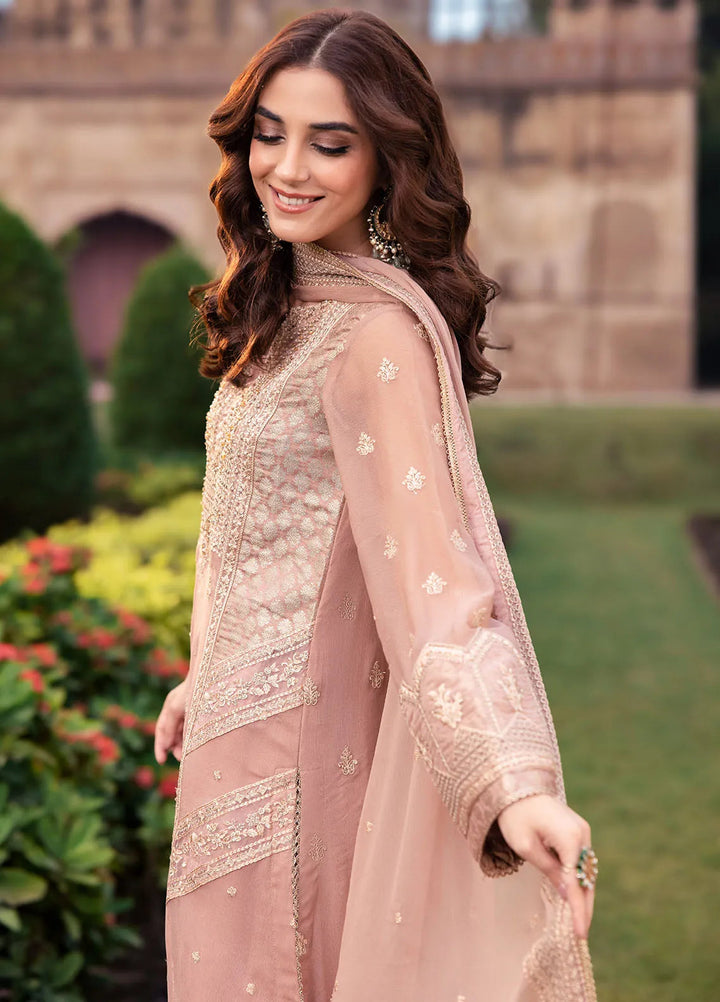 Luxe by Azure Embroidered Chiffon Suit Unstitched 3 Piece AZU24L Nectar Mirage - Formal Collection