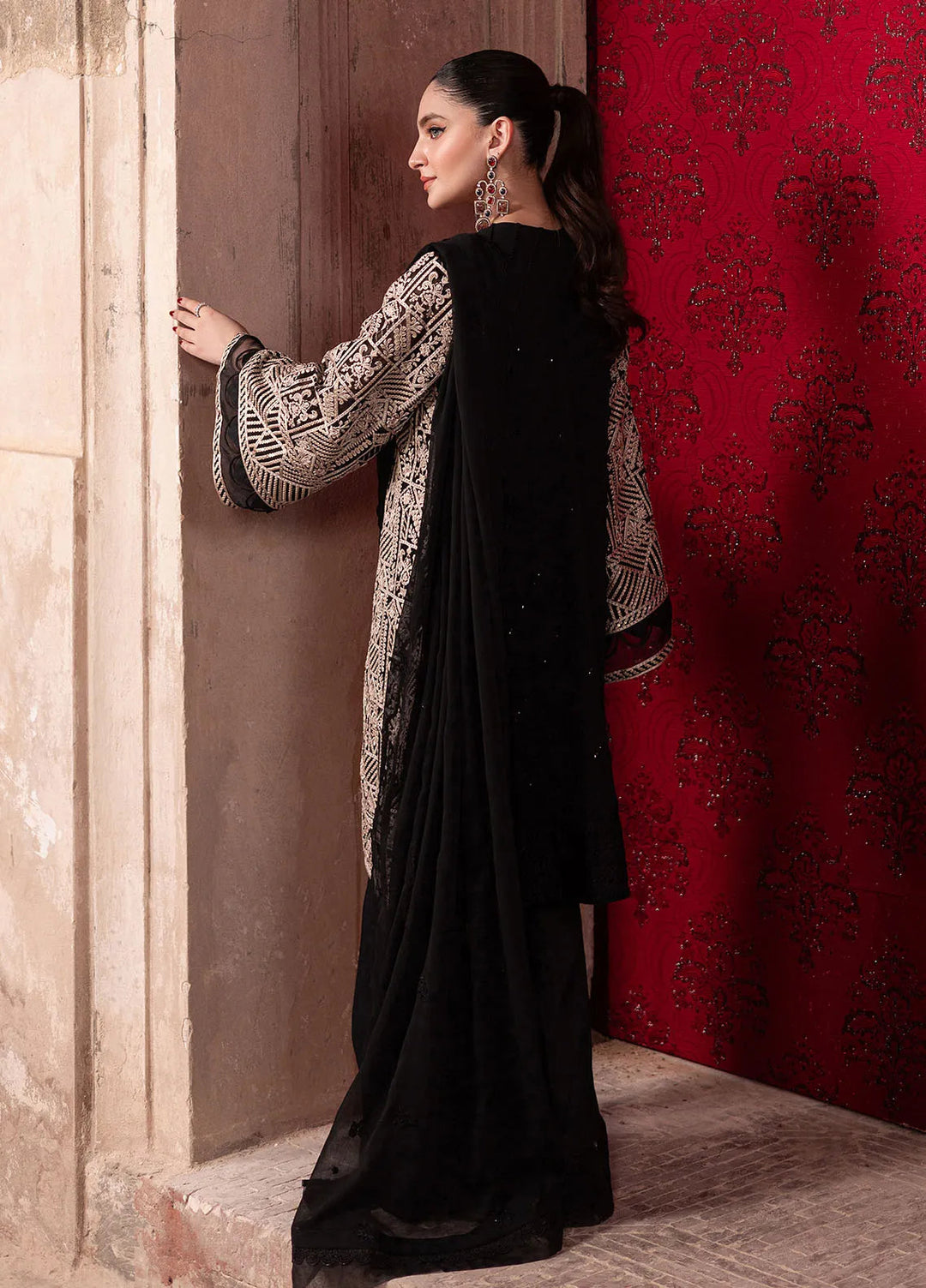 Luxe by Azure Embroidered Chiffon Suit Unstitched 3 Piece AZU24L Urban Muse - Formal Collection
