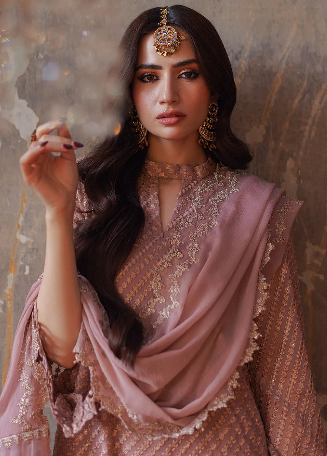 Luxe by Azure Embroidered Chiffon Suits Unstitched 3 Piece AZU24LE ALAS-125 Azalea - Festive Collection