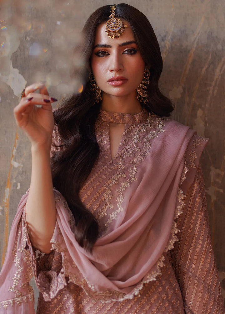 Luxe by Azure Embroidered Chiffon Suits Unstitched 3 Piece AZU24LE ALAS-125 Azalea - Festive Collection