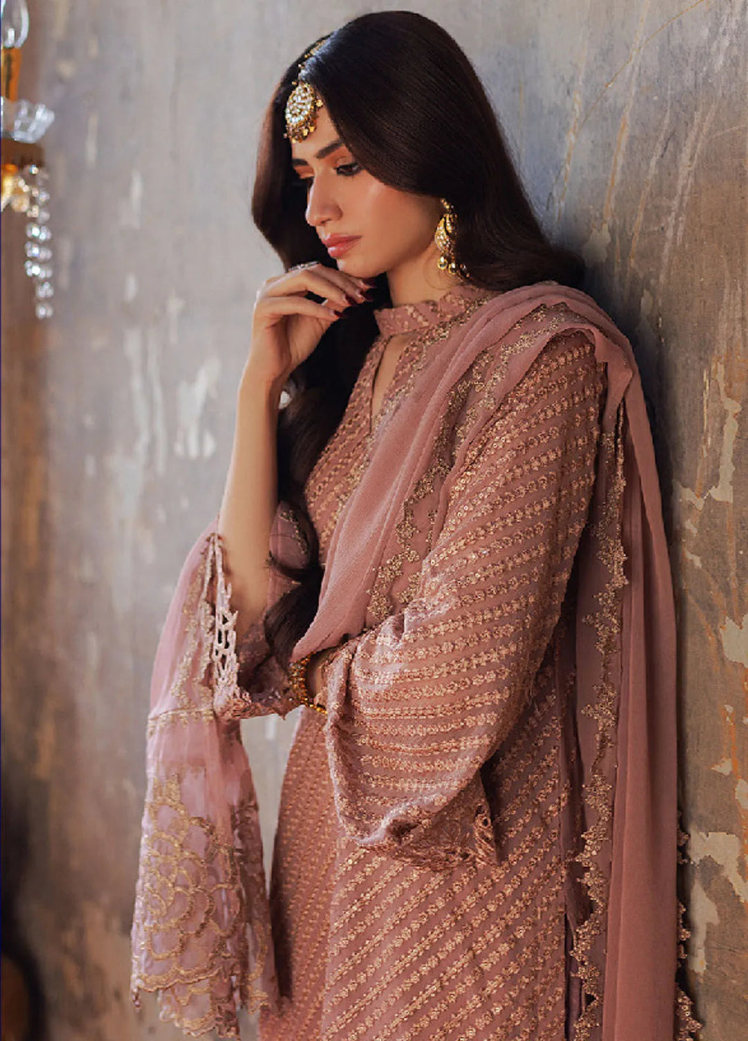 Luxe by Azure Embroidered Chiffon Suits Unstitched 3 Piece AZU24LE ALAS-125 Azalea - Festive Collection