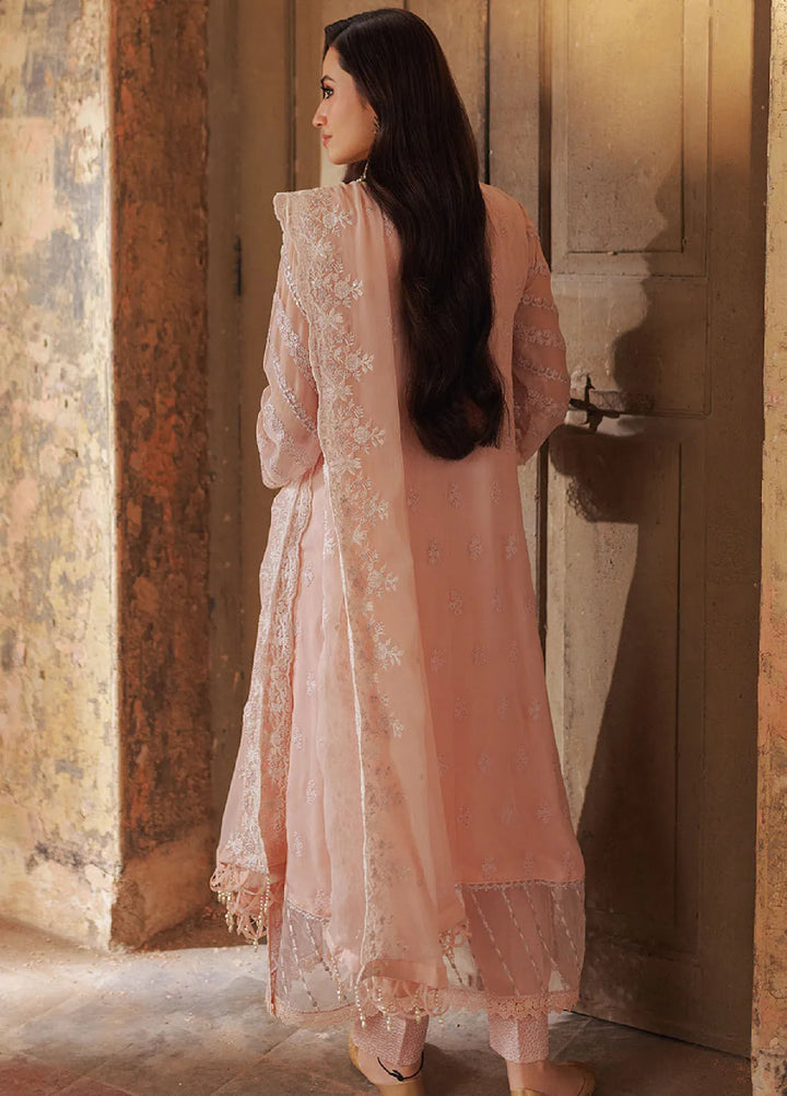 Luxe by Azure Embroidered Chiffon Suits Unstitched 3 Piece AZU24LE CHAS-122 Coral Haze - Festive Collection