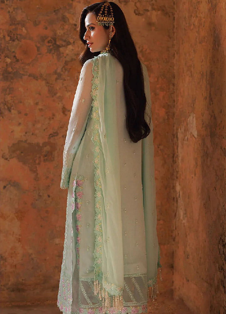 Luxe by Azure Embroidered Chiffon Suits Unstitched 3 Piece AZU24LE FFAS-124 Floral Fern - Festive Collection