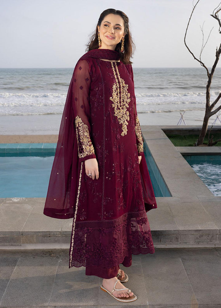 Luxe By Azure Embroidered  Suits Unstitched 3 Piece AZU23LX AS-106 Carnelian - Eid Collection