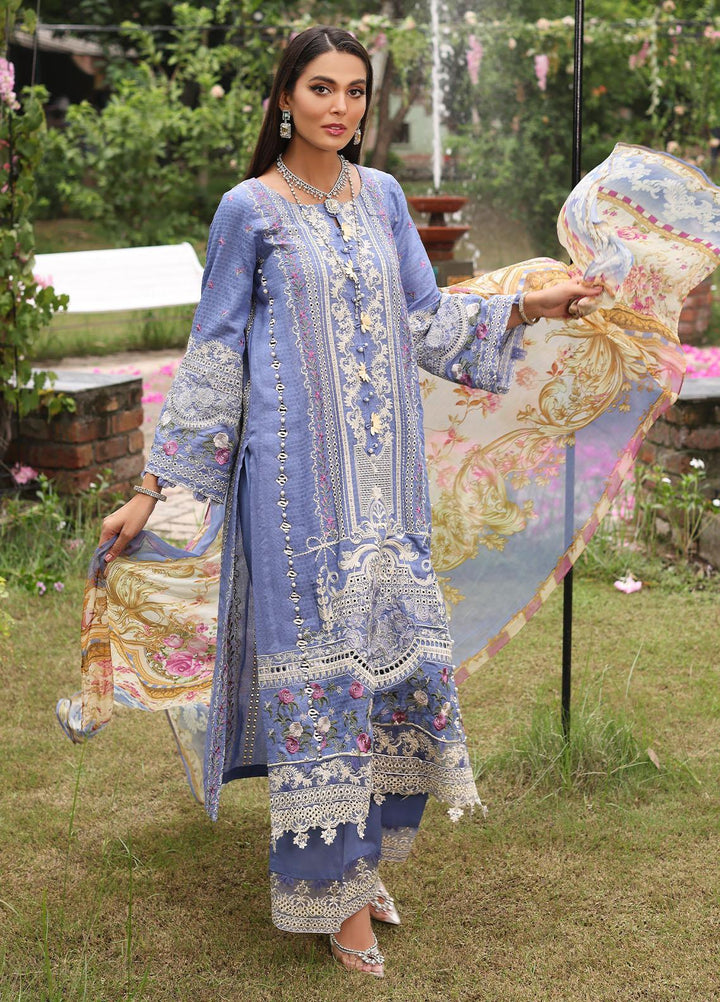 Luxe By Elaf Embroidered Lawn Suits Unstitched 3 Piece EF23LX ELJ-02A Brittany - Luxury Collection