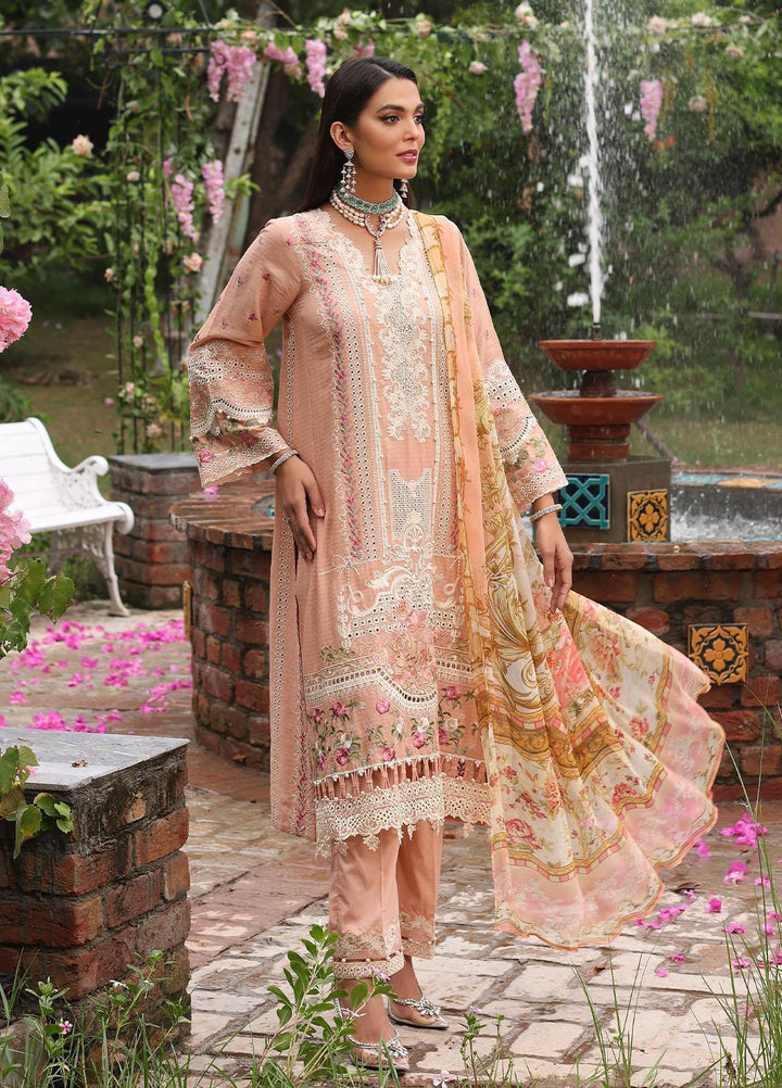 Luxe By Elaf Embroidered Lawn Suits Unstitched 3 Piece EF23LX ELJ-02B Helene - Luxury Collection