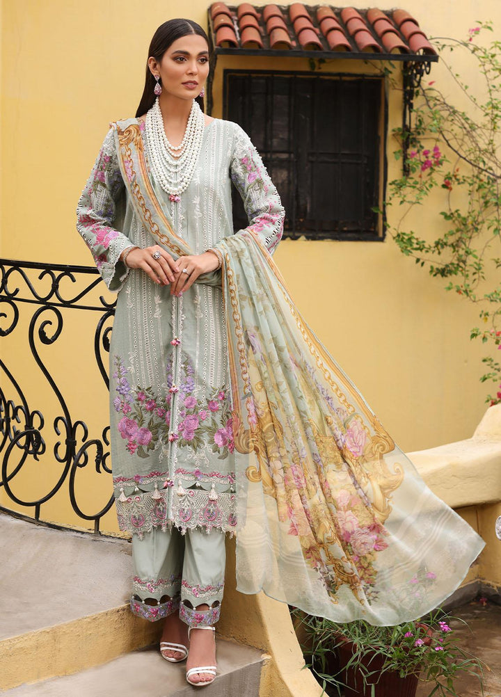 Luxe By Elaf Embroidered Lawn Suits Unstitched 3 Piece EF23LX ELJ-03B Gracelen - Luxury Collection