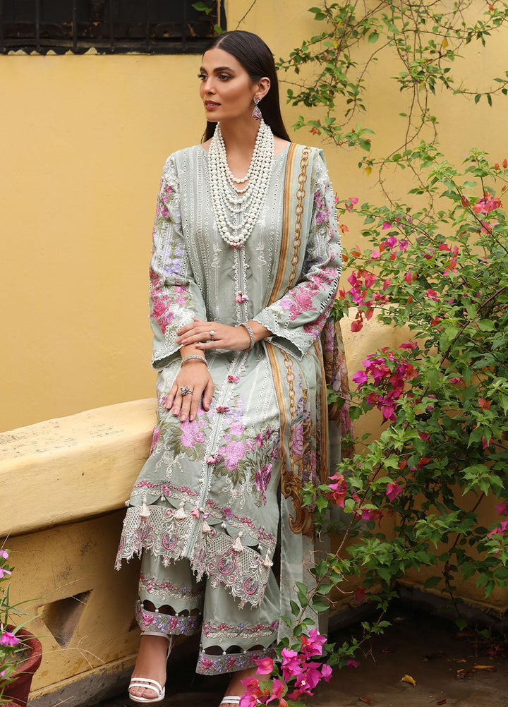 Luxe By Elaf Embroidered Lawn Suits Unstitched 3 Piece EF23LX ELJ-03B Gracelen - Luxury Collection