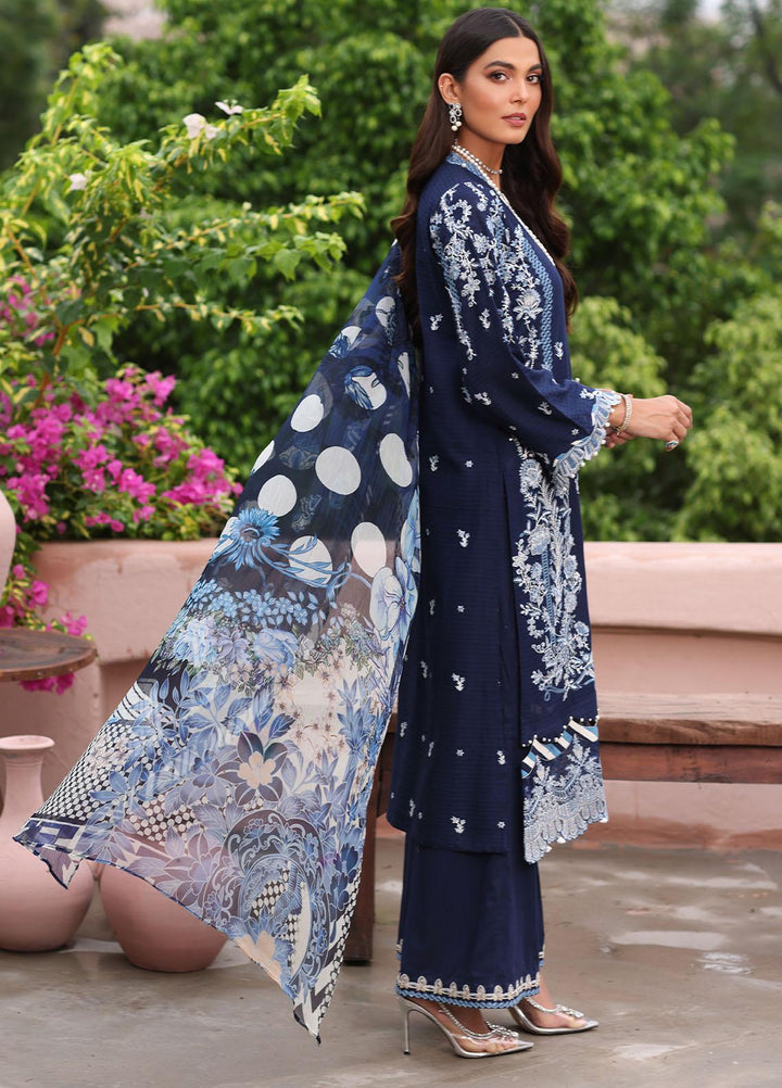 Luxe By Elaf Embroidered Lawn Suits Unstitched 3 Piece EF23LX ELJ-04B Amuse Me - Luxury Collection