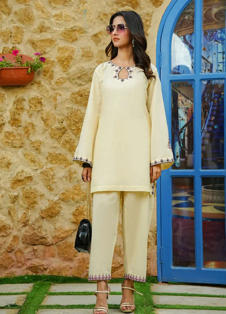 Luxe by Fatima Pret Embroidered Cotton 2 Piece Suit Aura