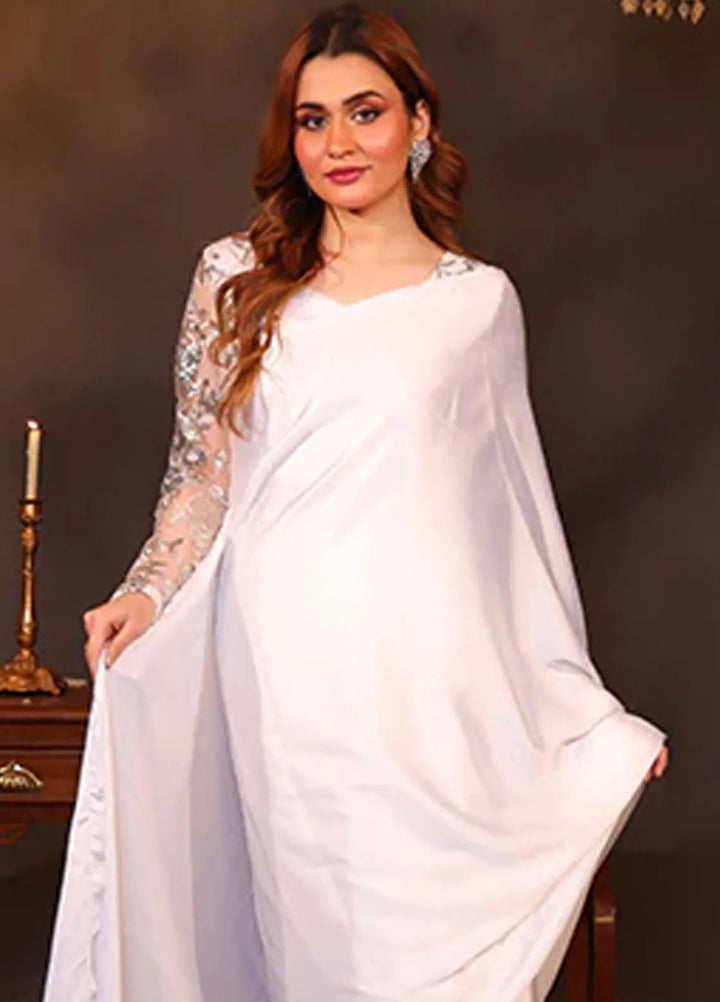 Luxe Layers by Nazmina Pret Embroidered Silk Saree Crystal Canvas LL-08