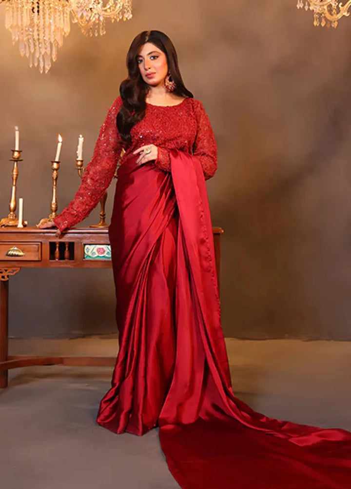 Luxe Layers by Nazmina Pret Embroidered Silk Saree Ruby Grace LL-01